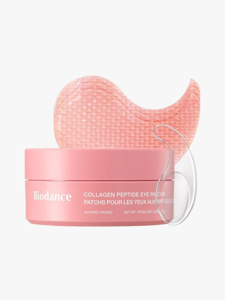 Biodance Collagen Peptide Eye Patches in branded component on a light gray background